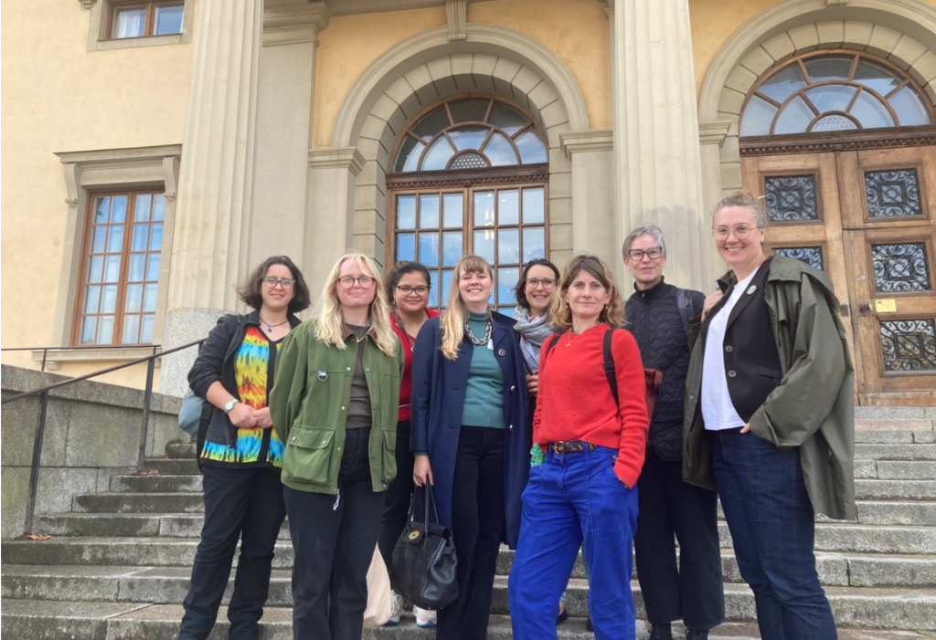 Workshop participants on the steps of the Carolina Rediviva, Uppsala. 